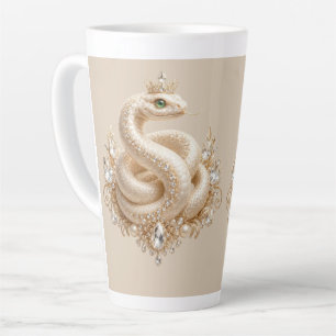 Caneca De Café Latte Arte de Pingente de Coroa de Serpente de Cristal B