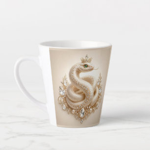 Caneca De Café Latte Arte de Pingente de Coroa de Serpente de Cristal B