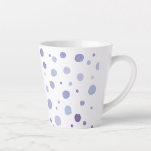 Caneca De Café Latte Arte de Pontos com Pinceladas Orgânicas Fofas