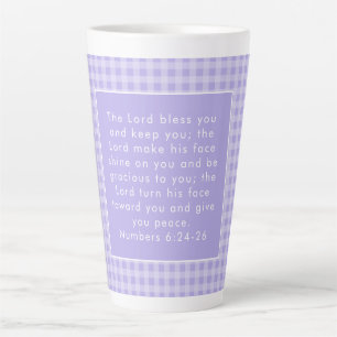 Caneca De Café Latte Arte de Versículos da Bíblia Cristã