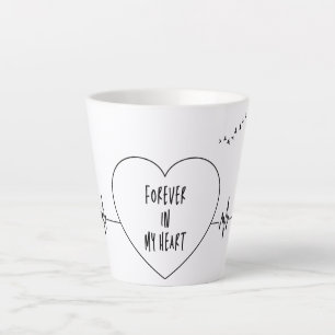 Caneca De Café Latte Arte em Linha Cardíaca - Você está em Meu Coração 