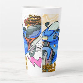 Caneca De Café Latte Arte Gráfico Minimalista de Bicicleta