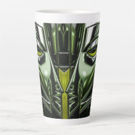 Caneca De Café Latte Arte Metálica Lime Glow