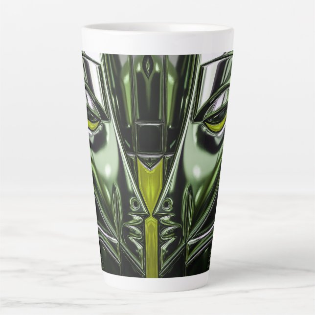 Caneca De Café Latte Arte Metálica Lime Glow (Frente)