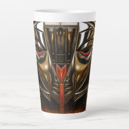 Caneca De Café Latte Arte Metálica Relíquia Cibernética