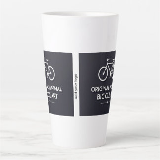 Caneca De Café Latte Arte Minimalista de Bicicleta
