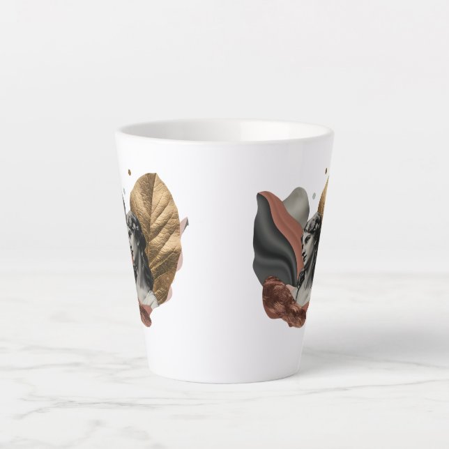 Caneca De Café Latte Arte Moderna com Eterno Grace de Vênus (Frente)
