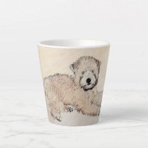 Caneca De Café Latte Arte original de pintura terrier com revestimento 