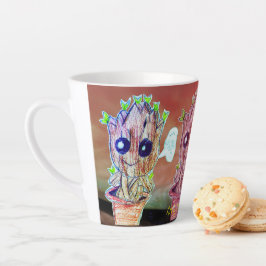 Caneca De Café Latte Arte por Micheal Baby Groot Mug