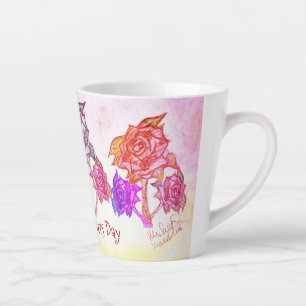 Caneca De Café Latte Arte por Micheal Latte Dia de as mães Mug