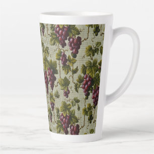 Caneca De Café Latte Arte Rústico de Videira de Vinha de País Francês