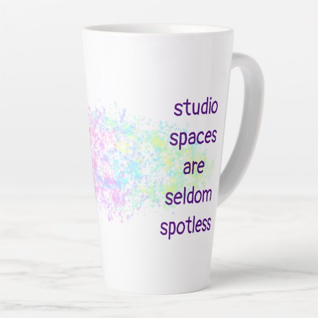 Caneca De Café Latte Artista "Studio Spaces São Raramente Sem Potência" (Ângulo direito)