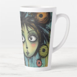 Caneca De Café Latte ArtLady 20 Encantadora e angustiado