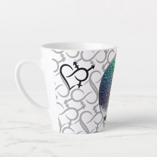 Caneca De Café Latte Árvore de esfera de PRIDE de Prata vibrante