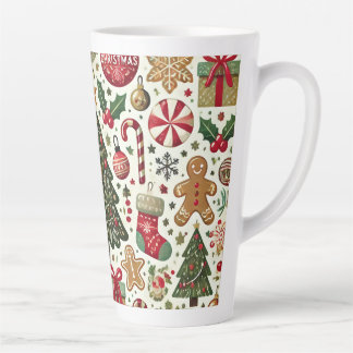 Caneca De Café Latte árvore de Natal