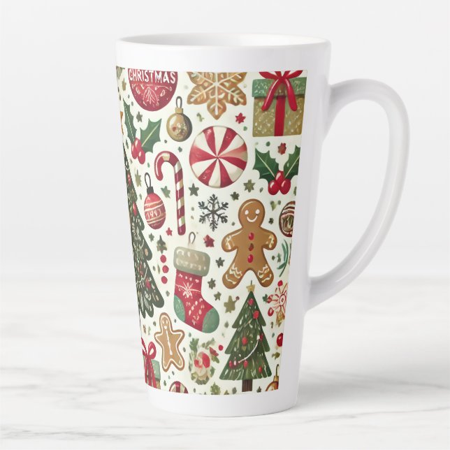 Caneca De Café Latte árvore de Natal (Direita)