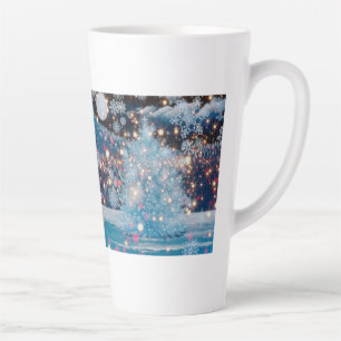 Caneca De Café Latte Árvore de Natal Mágica