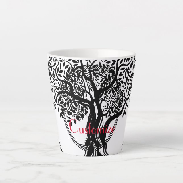 Caneca De Café Latte Árvore de vida Troço_Cove (Frente)