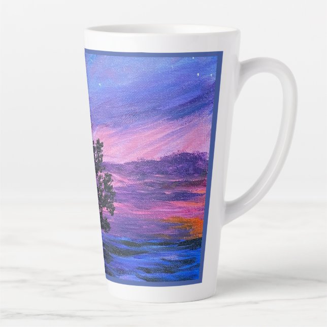 Caneca De Café Latte Árvore misteriosa (Direita)