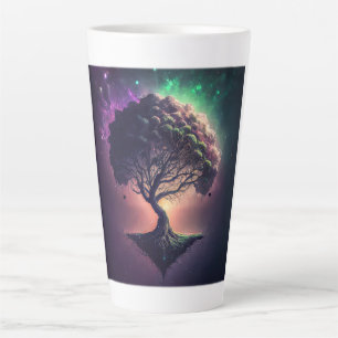 Caneca De Café Latte Árvore no espaço - Lata