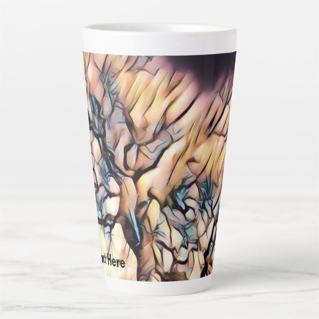 Caneca De Café Latte Árvore Tempestuosa (Frente)