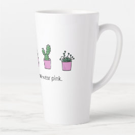 Caneca De Café Latte Às quartas-feiras Vestimos Rosa