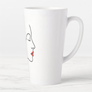 Caneca De Café Latte Asas Emergentes - Retrato de cicatrização da borbo