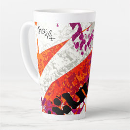 Caneca De Café Latte Asemia Propriedades do Lago Geranium