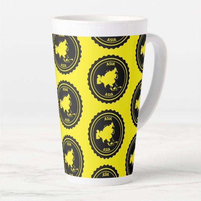 Caneca De Café Latte Asia (Ângulo direito)