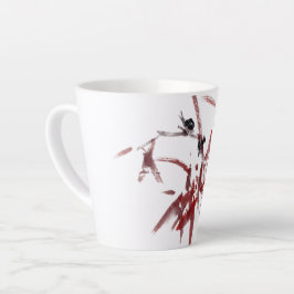 Caneca De Café Latte Asiatische Kunst mit Schnecke und Rotem Bambus