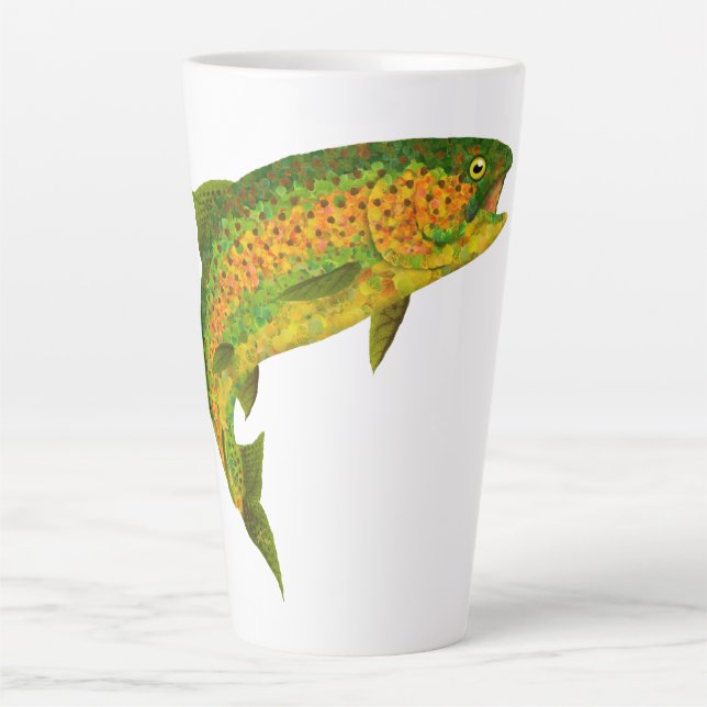 Caneca De Café Latte Aspen Arco-Íris Folha 4 (Frente)