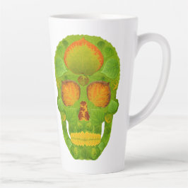 Caneca De Café Latte Aspen Folha Skull 10