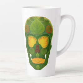 Caneca De Café Latte Aspen Leaf Skull 9