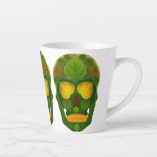 Caneca De Café Latte Aspen Leaf Skull 9