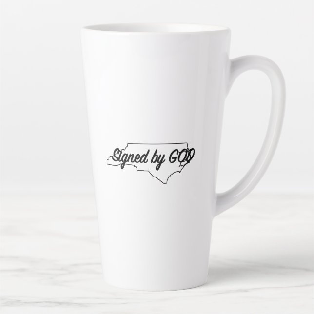 Caneca De Café Latte Assinado por DEUS (Direita)