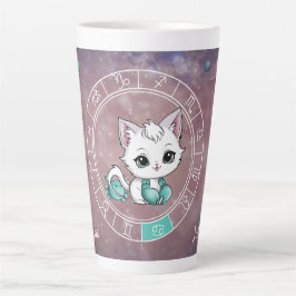 Caneca De Café Latte Astrologia do Planeta das Rodas de Gato Cute do Ca