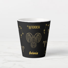 Caneca De Café Latte Astrologisches Sternzeichen Widder -