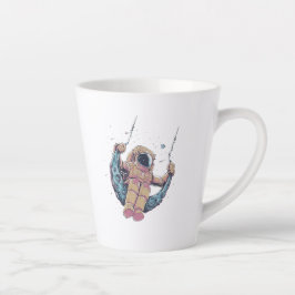 Caneca De Café Latte Astronauta