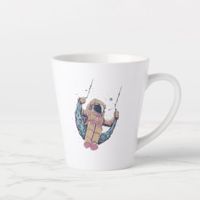 Caneca De Café Latte Astronauta (Direita)
