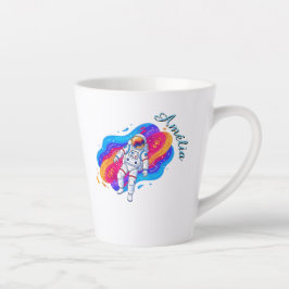 Caneca De Café Latte Astronauta