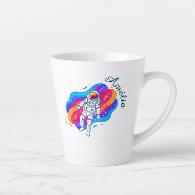 Caneca De Café Latte Astronauta (Direita)