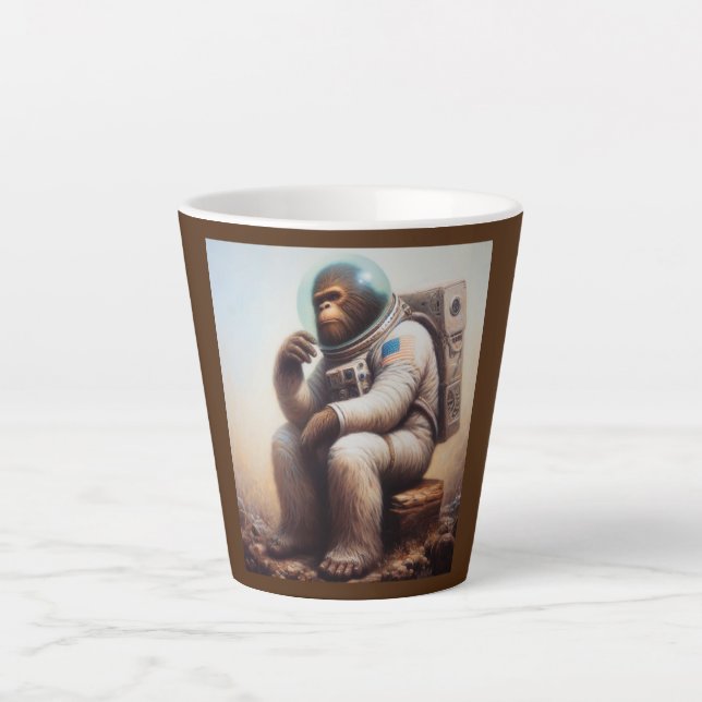 Caneca De Café Latte Astronauta Bigfoot (Frente)
