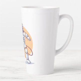Caneca De Café Latte Astronauta con café