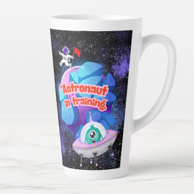 CANECA DE CAFÉ LATTE ASTRONAUTA EM TREINAMENTO (Direita)
