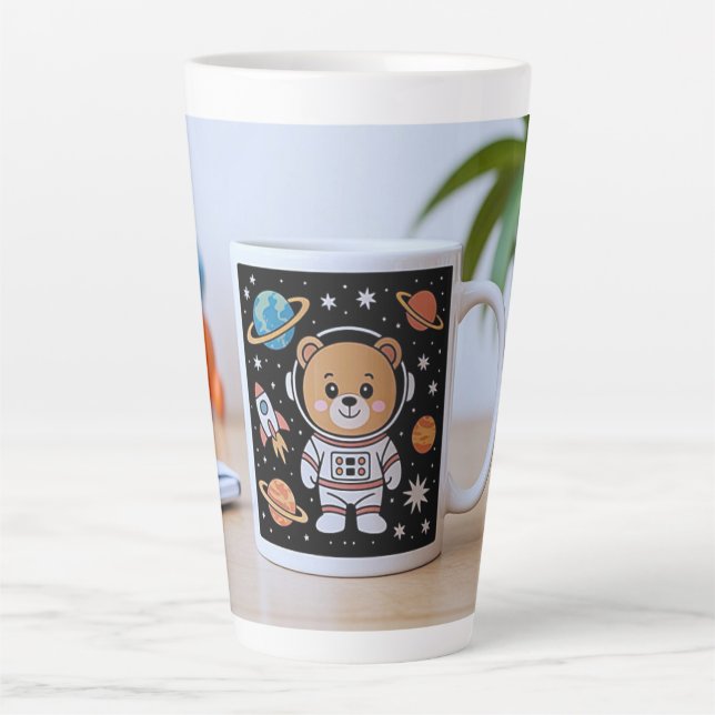 Caneca De Café Latte Astronauta Teddy Latte (Frente)