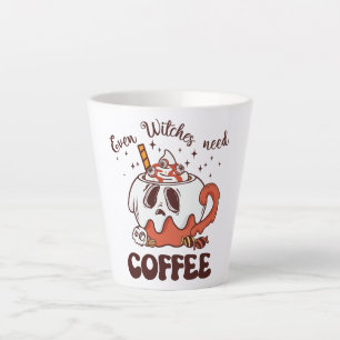 Caneca De Café Latte Até Bruxas Precisam De Café