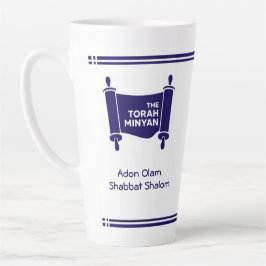 CANECA DE CAFÉ LATTE ATENÇÃO: TORAH MINYAN, ADON OLAM SHABBAT SHALOM 17