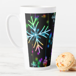 Caneca De Café Latte Atmosfera festiva e animada de Natal do SlipperyJo