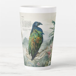 Caneca De Café Latte Atordoante Nicobar Pigeon Latte Mug, Pintado Pela 