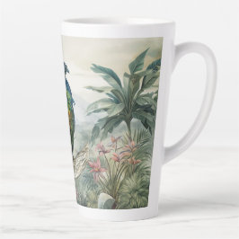 Caneca De Café Latte Atordoante Nicobar Pigeon Latte Mug, Pintado Pela